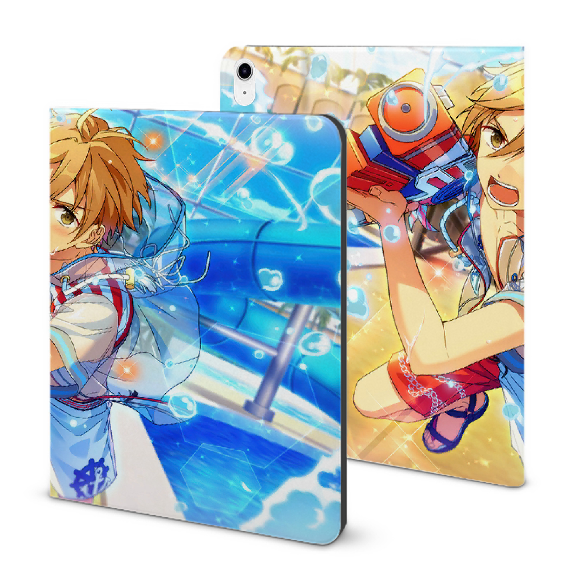 （画像用） あんさんぶるスターズ! Ensemble Stars IPad ケース ブック型 PUレザー TPU 耐衝撃 軽量 薄型 ペン収納なし 全面保護 IPad 各モデル対応